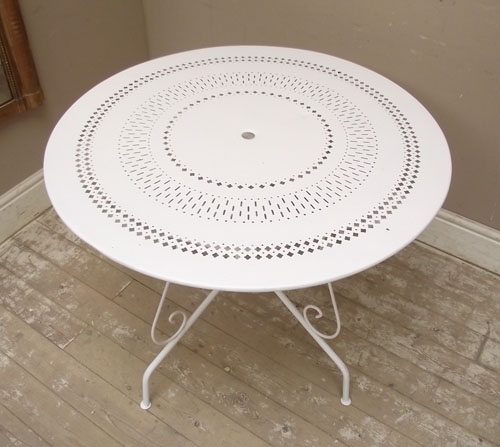 vintage french iron garden table